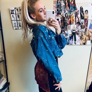 Rebel Girl Pearl Denim Jacket